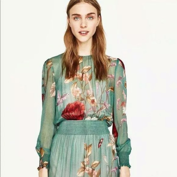 zara chiffon dress